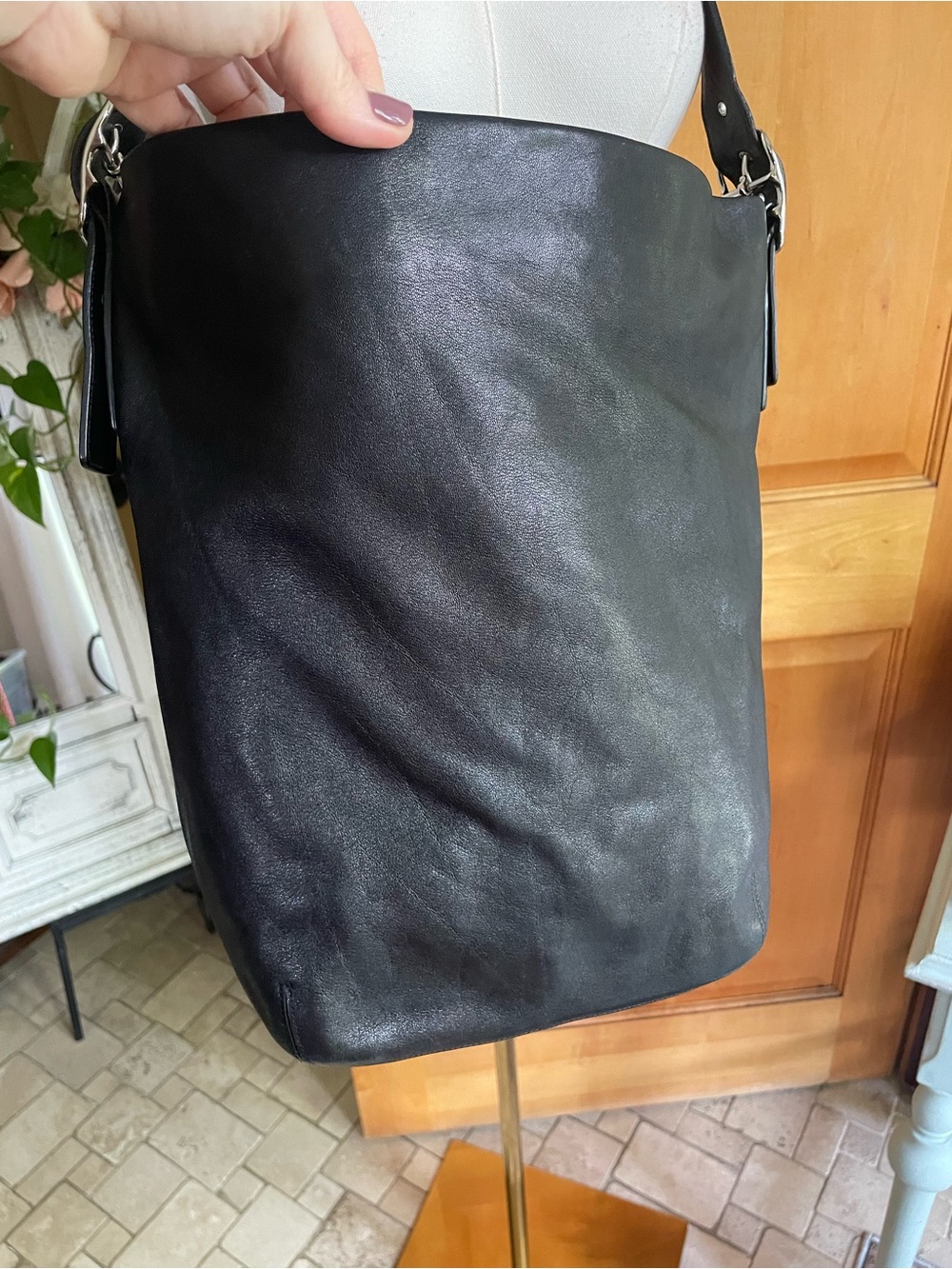 COACH VINTAGE LEGACY 9151 Bucket Tote Black Bag Buttery Soft XL size - Picture 7 of 15